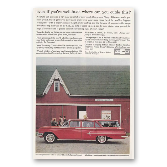 1960 Chevrolet Wagons Wagon Well to Do Outdo This Vintage Magazine Print Ad