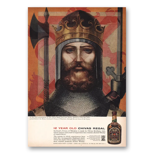 1960 Chivas Regal 12 Year Old Alfred D Crimi Vintage Magazine Print Ad