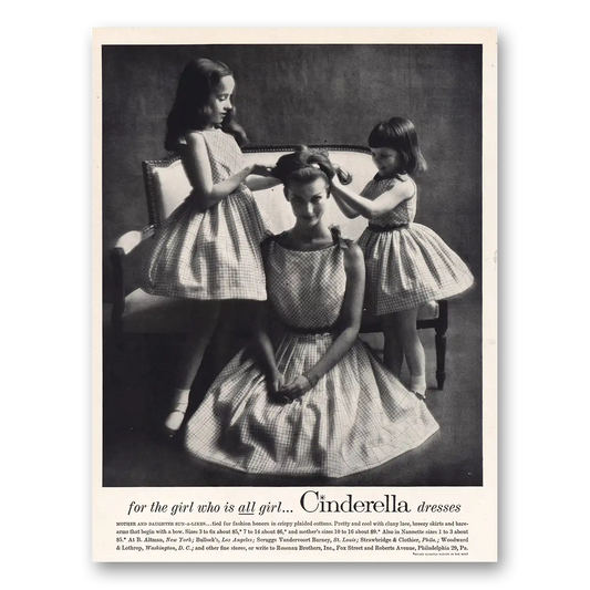 1960 Cinderella Clothes Dresses For the Girl Who Is All Girl Vintage Magazine Print Ad