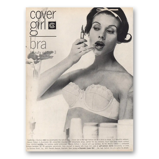 1960 Cover Girl Bra Beauty Edition 3 Vintage Magazine Print Ad