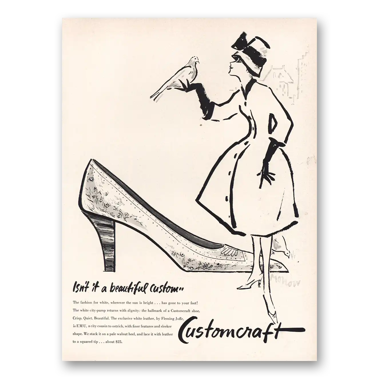 1960 Customcraft Shoes Isnt It a Beautiful Custom Vintage Magazine Print Ad