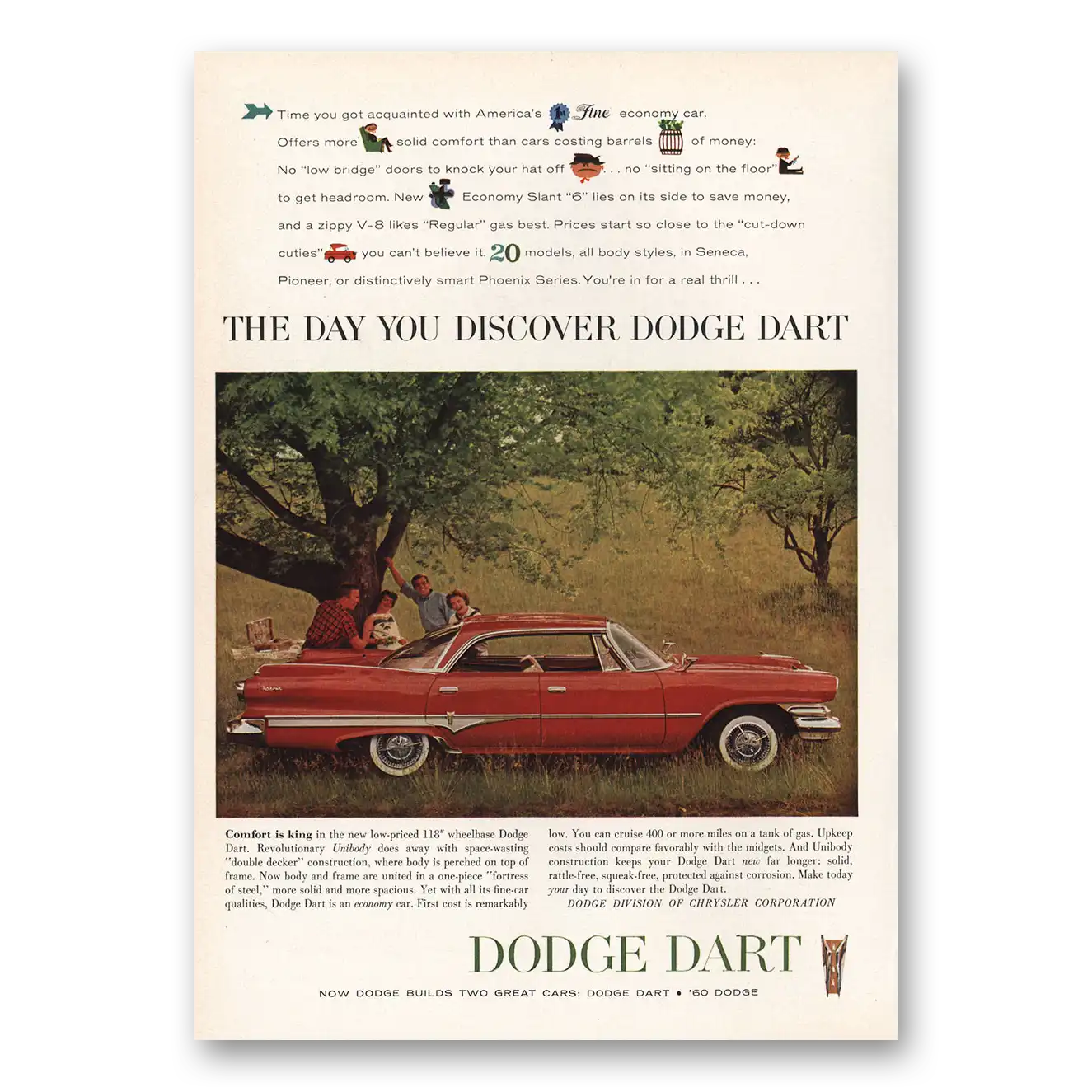 1959 Dodge Dart Day You Discover Vintage Magazine Print Ad