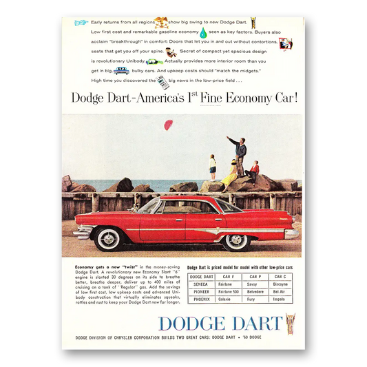 1960 Dodge Dart Fine Economy Car Vintage Magazine Print Ad