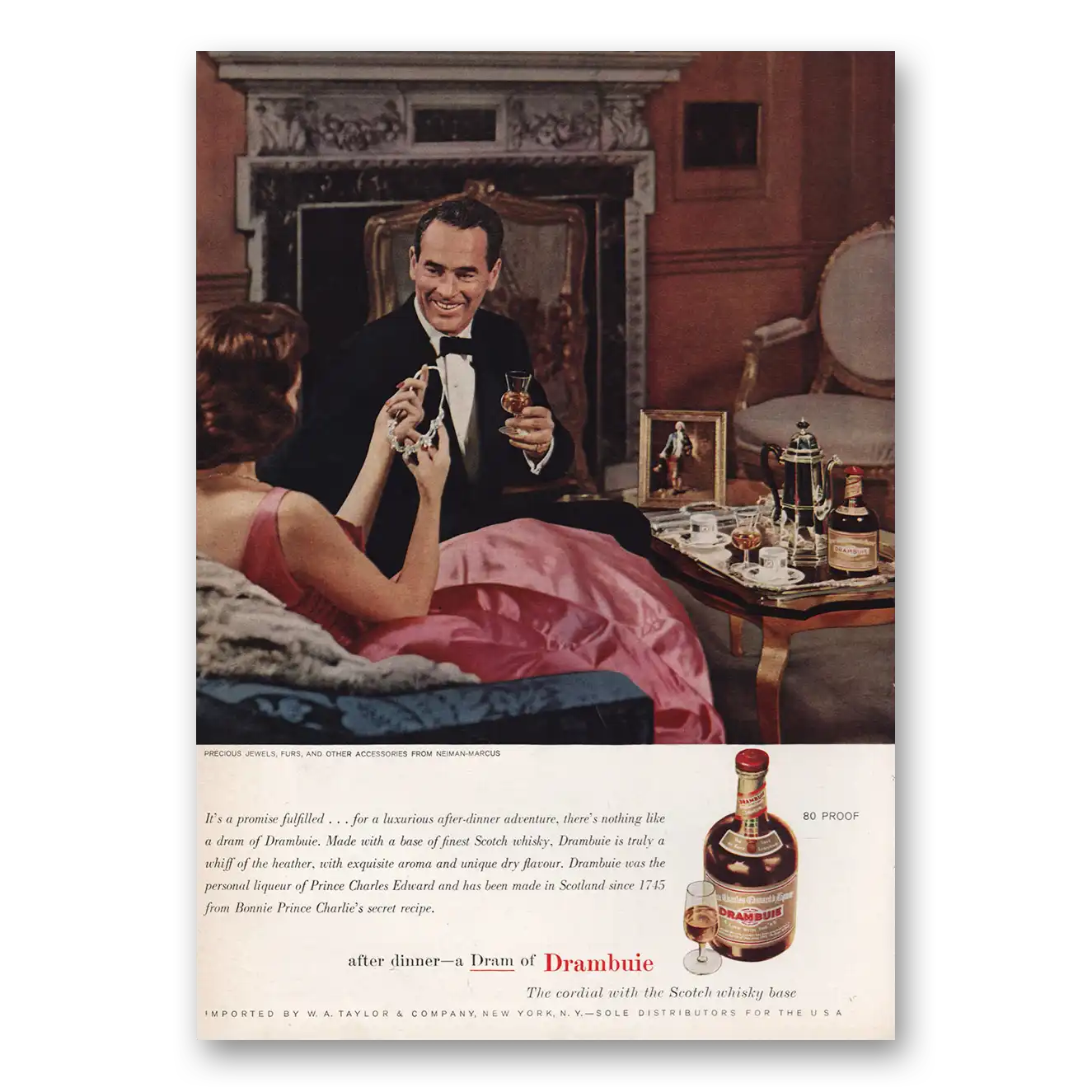 1960 Drambuie Promise Fulfilled Vintage Magazine Print Ad