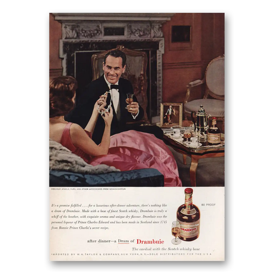 1960 Drambuie Promise Fulfilled Vintage Magazine Print Ad