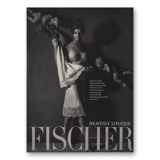 1960 Fischer & Company Heavenly Lingerie Vintage Magazine Print Ad