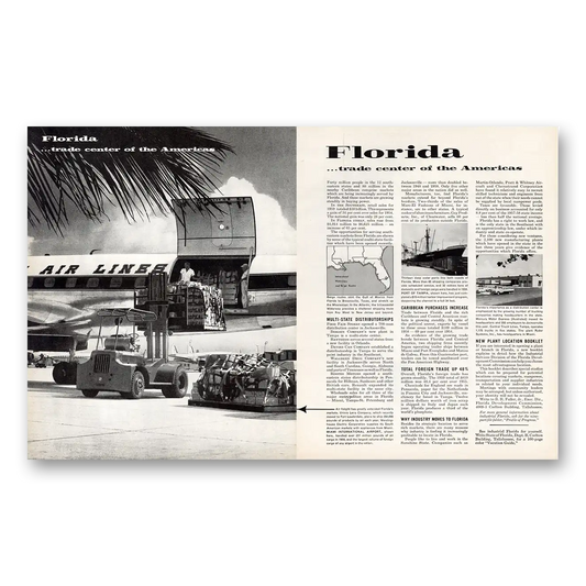 1960 Florida Trade Center of the Americas Vintage Magazine Print Ad