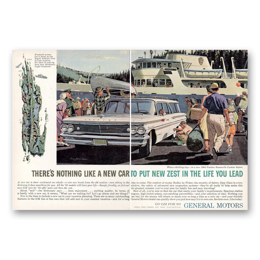 1960 Pontiac Bonneville Put New Zest in the Life You Lead Vintage Magazine Print Ad