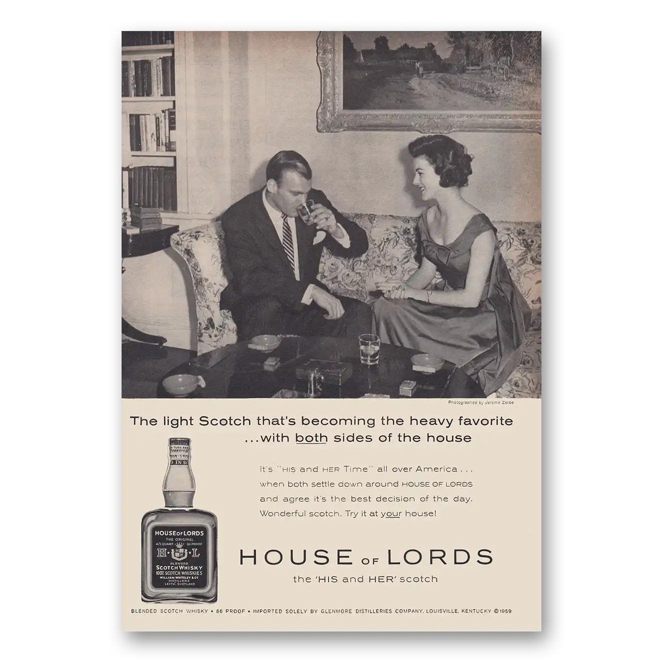 1960 House of Lords Becoming the Heavy Favorite Vintage Magazine Print Ad