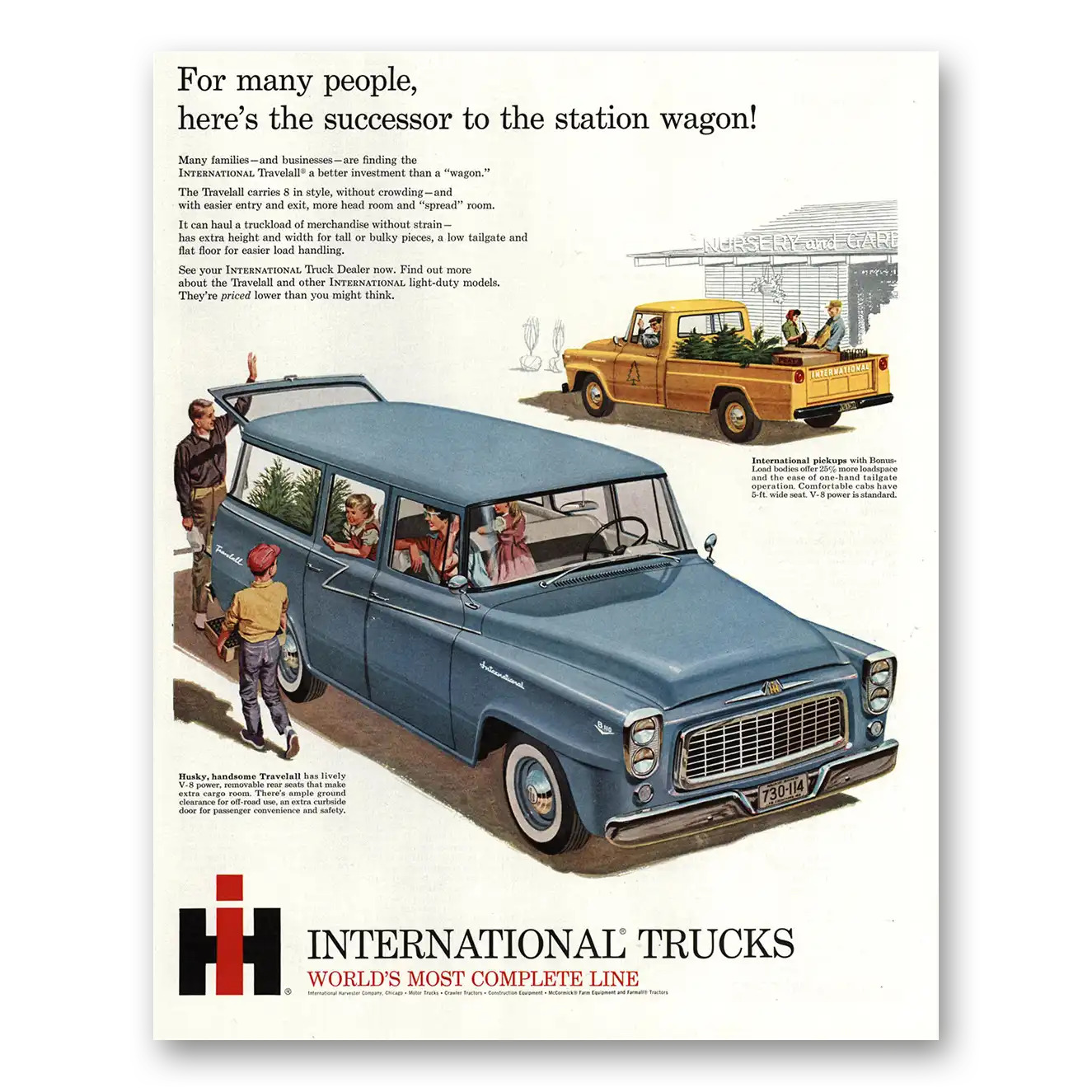 1960 International Trucks Successor to the Station Wagon Vintage Magazine Print Ad