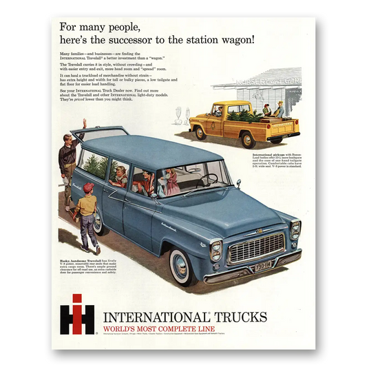 1960 International Trucks Successor to the Station Wagon Vintage Magazine Print Ad