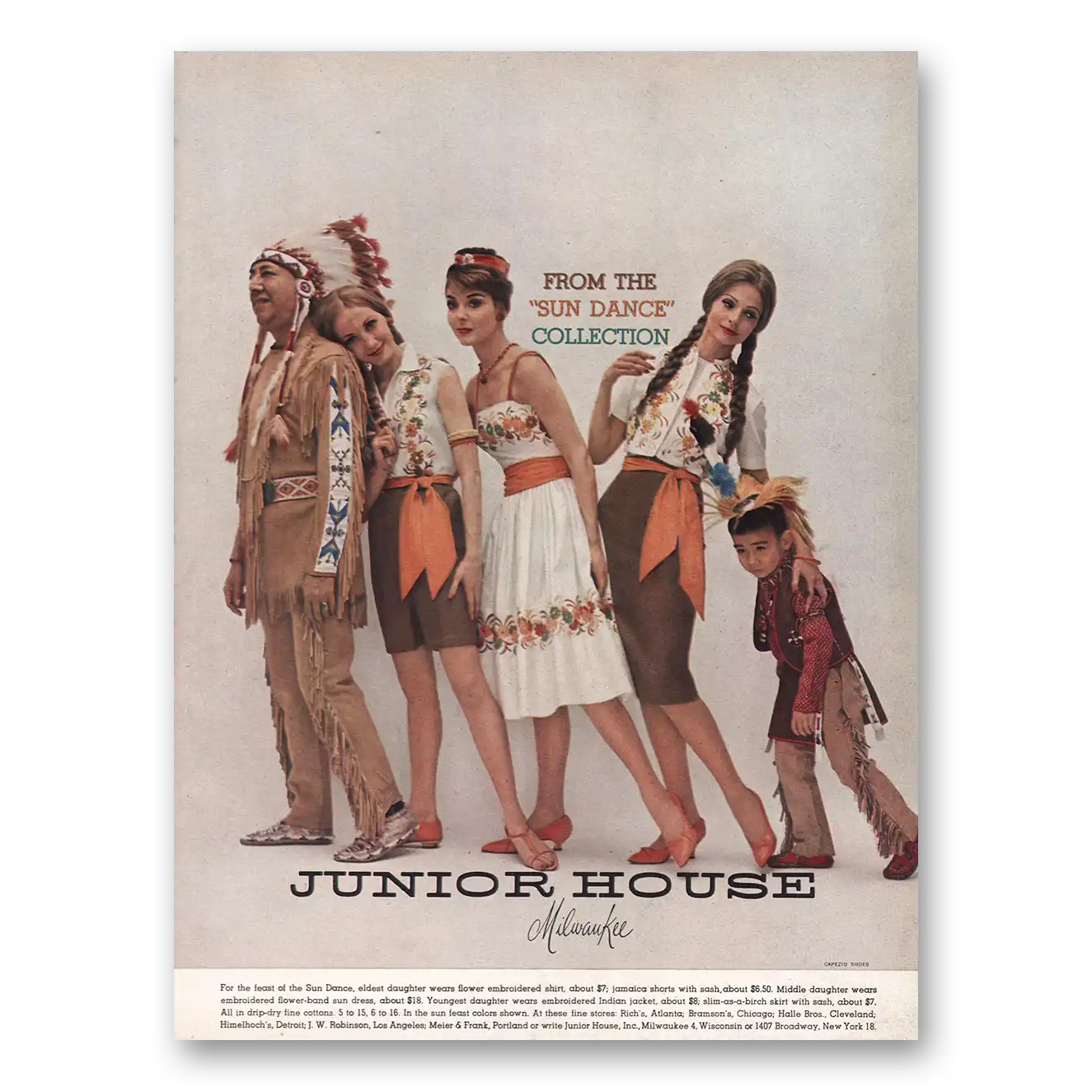 1960 Junior House Milwaukee Sun Dance Collection Vintage Magazine Print Ad