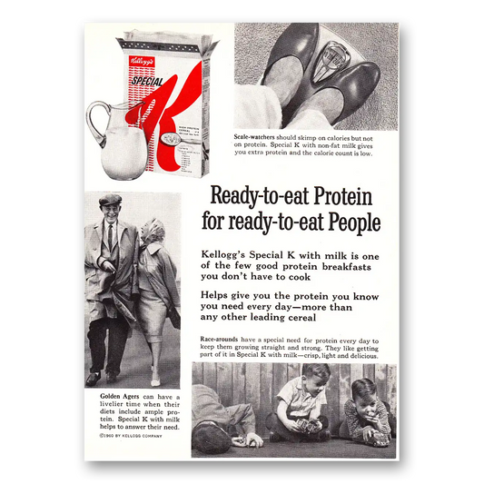 1960 Kelloggs Special K Ready to Eat Protein Vintage Magazine Print Ad