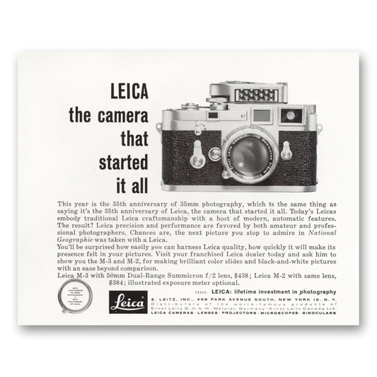 1960 Leica Cameras Camera That Started It All Vintage Magazine Print Ad