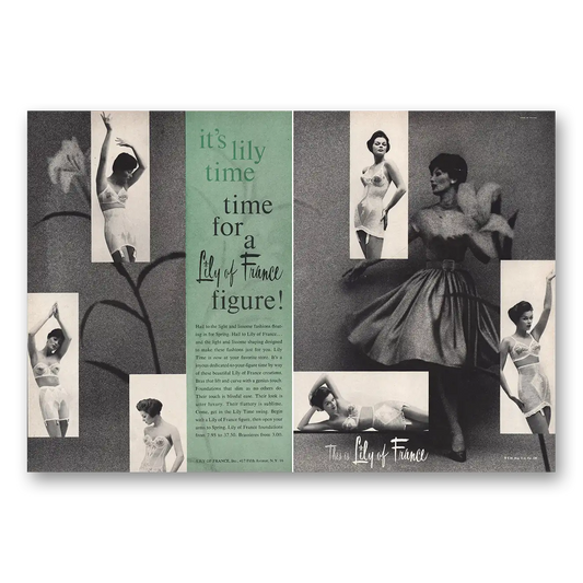 1960 Lily of France Undergarments Lily Time Vintage Magazine Print Ad