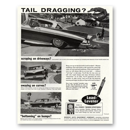 1960 Load Leveler Load Leveler Tail Dragging Scraping on Driveways Vintage Magazine Print Ad