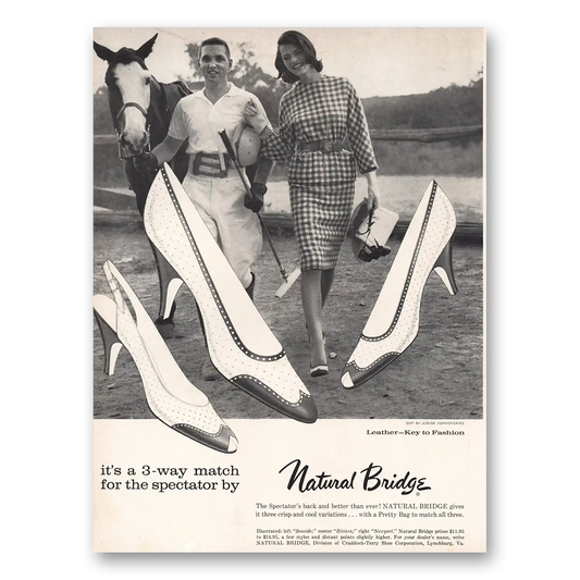 1960 Natural Bridge Shoes Match for the Spectator Vintage Magazine Print Ad