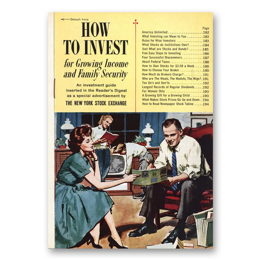 1960 New York Stock Exchange How to Invest 16 Pages Vintage Magazine Print Ad