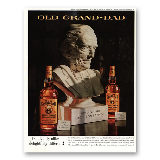 1960 Old Grand-Dad Bourbon Whiskey Deliciously Alike Vintage Magazine Print Ad