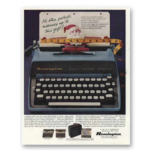 1960 Remington Typewriter No Other Portables Measured Up Vintage Magazine Print Ad