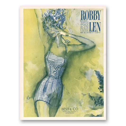 1960 Robby Len Swimwear Vested Interest Vintage Magazine Print Ad