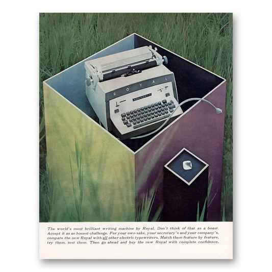 1960 Royal Typewriter Brilliant Writing Machine Vintage Magazine Print Ad