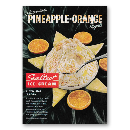 1960 Sealtest Pineapple Orange Ice Cream New Star Is Born Vintage Magazine Print Ad