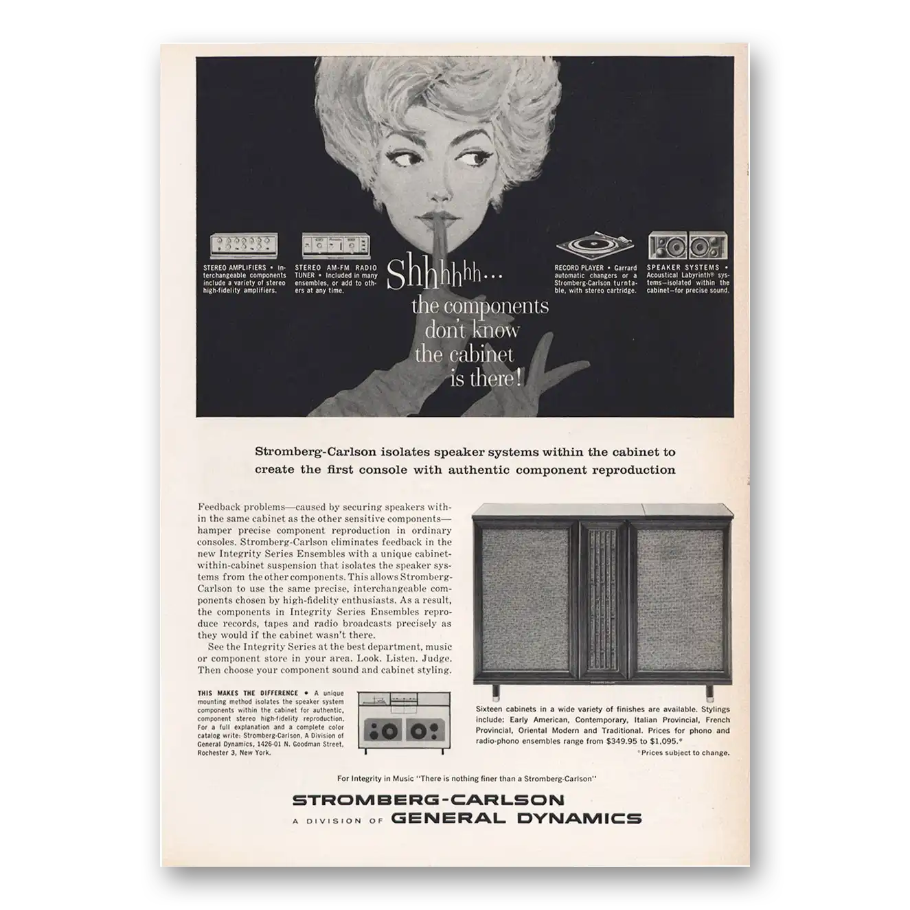 1960 Stromberg Carlson Radios Components Don’t Know Cabinet Is There Vintage Magazine Print Ad