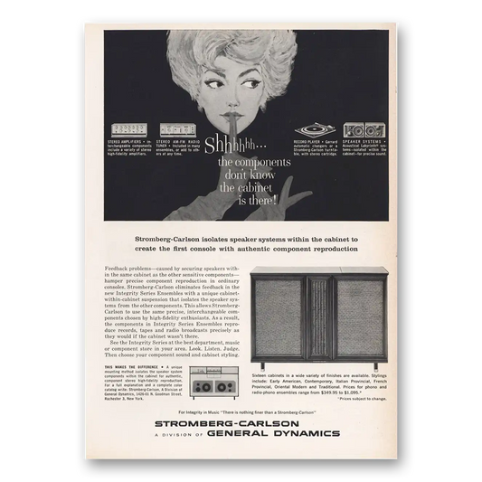 1960 Stromberg Carlson Radios Components Don’t Know Cabinet Is There Vintage Magazine Print Ad