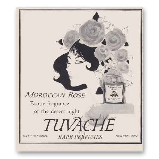 1960 Moroccan Rose Perfume Exotic Fragrance of the Desert Night Vintage Magazine Print Ad