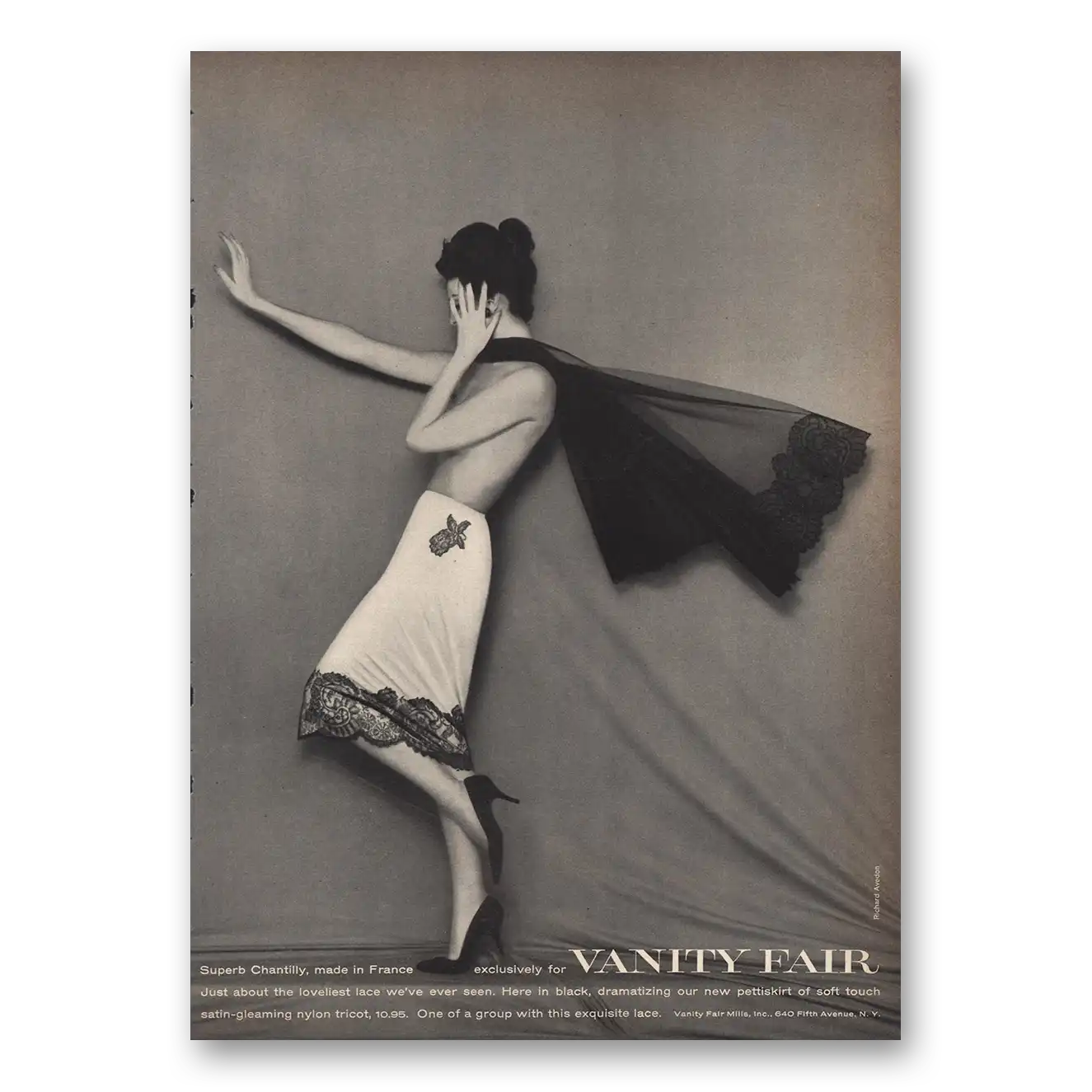 1960 Vanity Fair Undergarments Superb Chantilly Vintage Magazine Print Ad