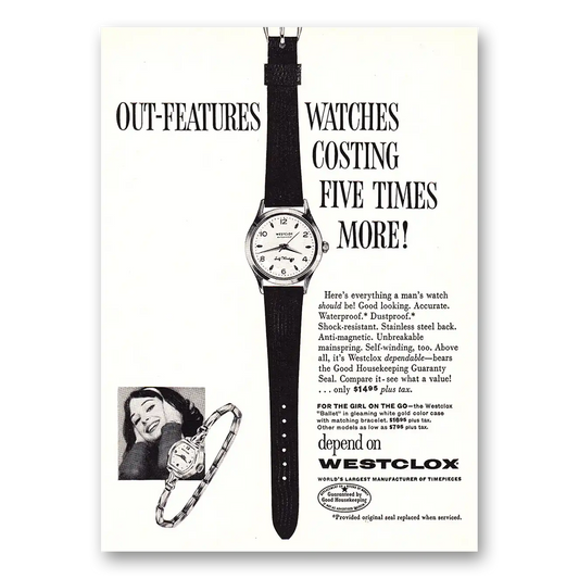 1960 Westclox Watches Out Features Watches Vintage Magazine Print Ad