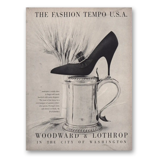 1960 Pandora Shoes Fashion Tempo USA Vintage Magazine Print Ad