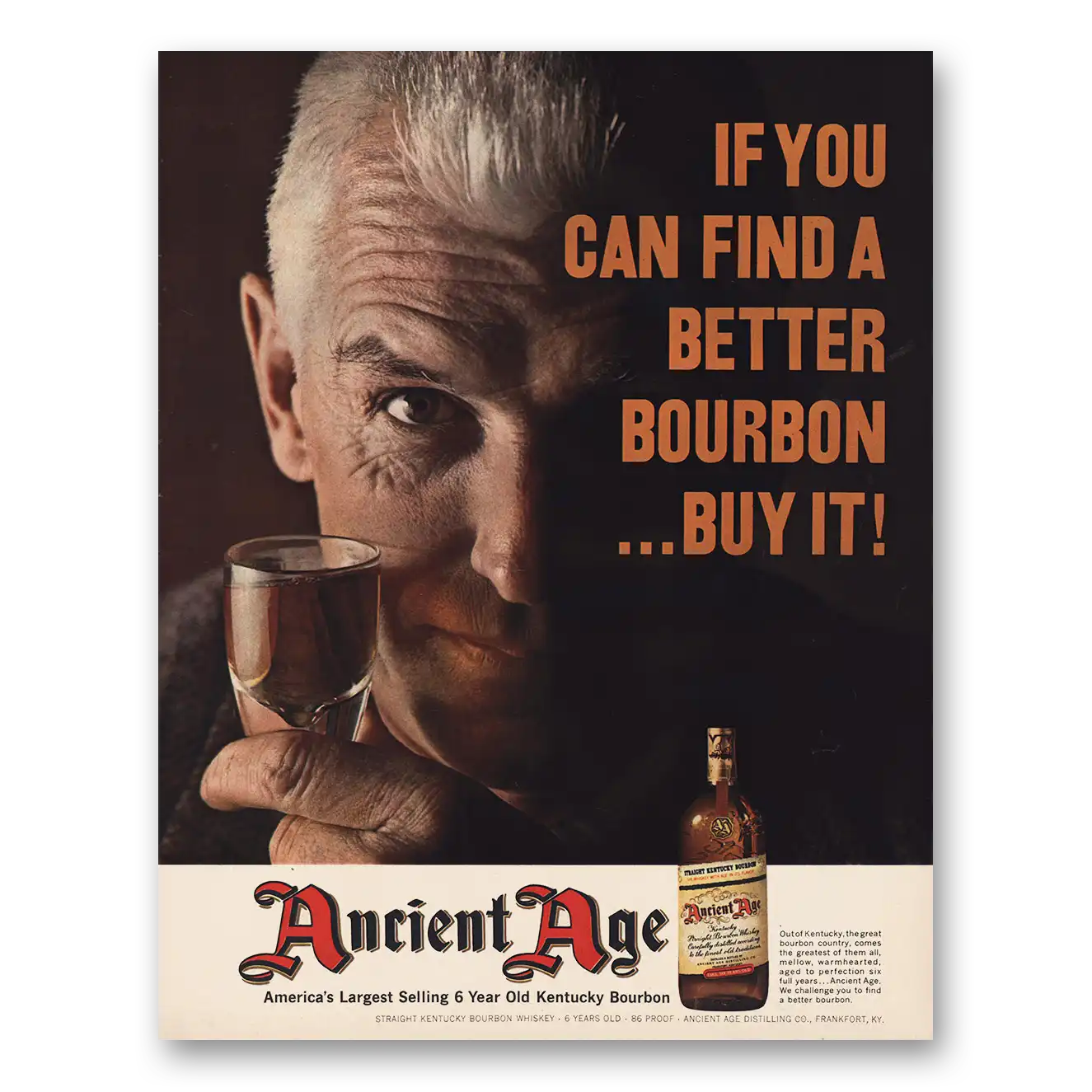 1961 Ancient Age Whiskey You Can Find Better Bourbon Vintage Magazine Print Ad