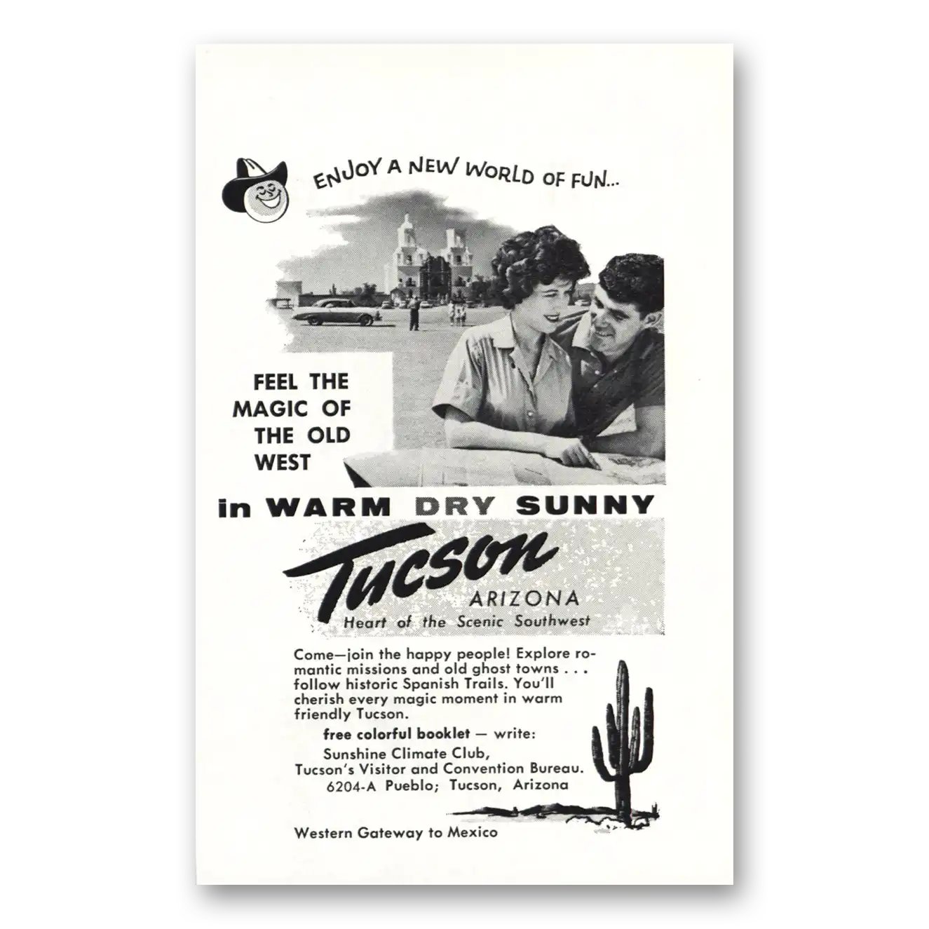 1961 Tucson Arizona Magic of the Old West Vintage Magazine Print Ad