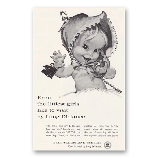 1961 Bell Telephone Betsy Bell Even the Littlest Girl Vintage Magazine Print Ad