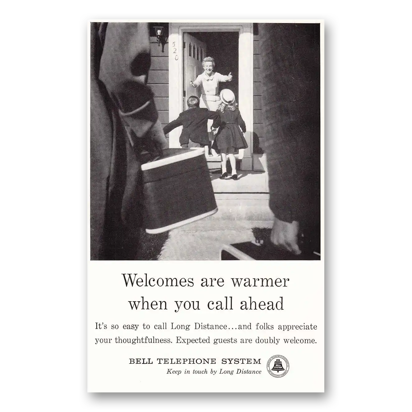 1961 Bell Telephone Welcomes are Warmer Vintage Magazine Print Ad