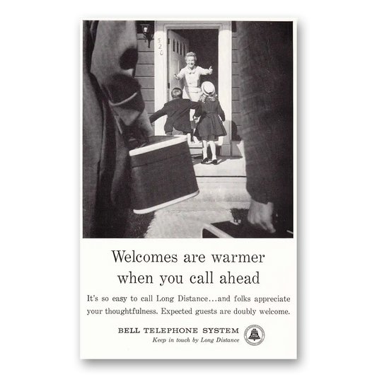 1961 Bell Telephone Welcomes are Warmer Vintage Magazine Print Ad