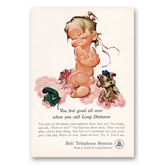 1961 Bell Telephone You Feel Good All Over Betsy Bell Vintage Magazine Print Ad