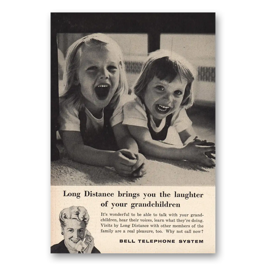 1961 Bell Telephone Laughter of Your Grandchildren Vintage Magazine Print Ad