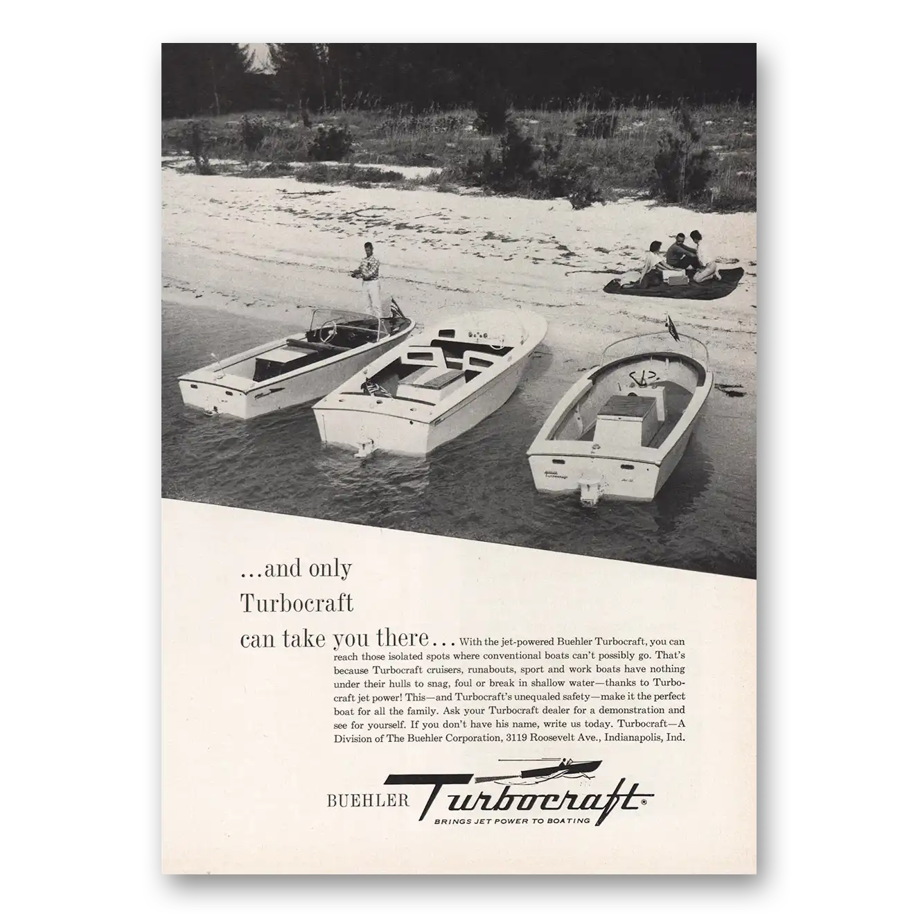 1961 Buehler Turbocraft Can Take You There Vintage Magazine Print Ad