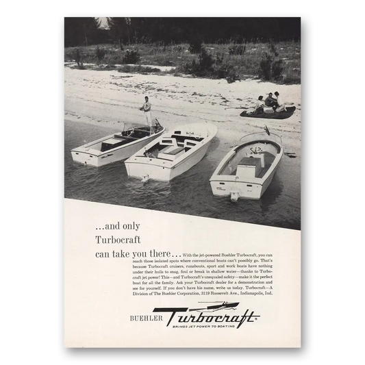 1961 Buehler Turbocraft Can Take You There Vintage Magazine Print Ad