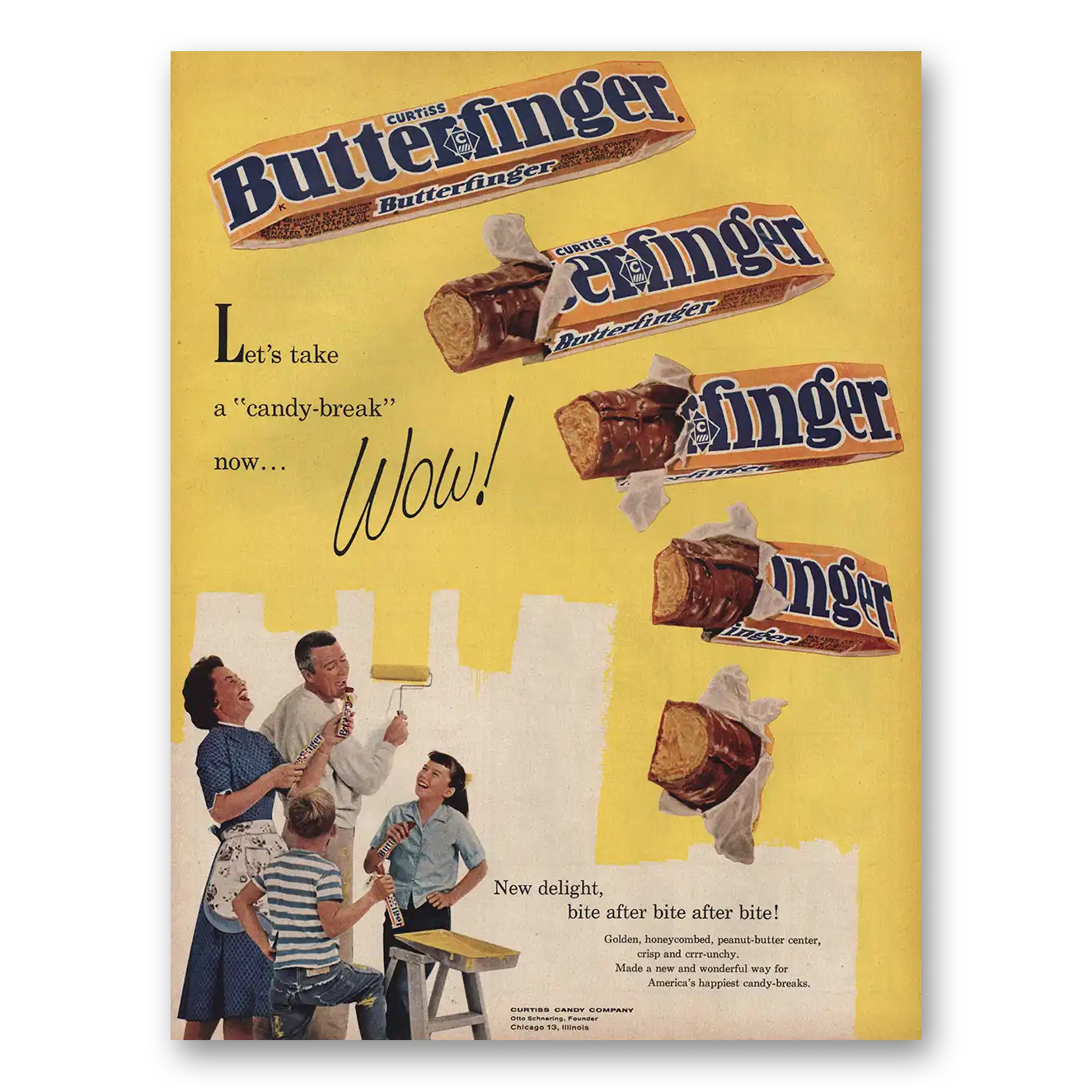 1961 Butterfinger Take a Candy Break Butterfinger Vintage Magazine Print Ad