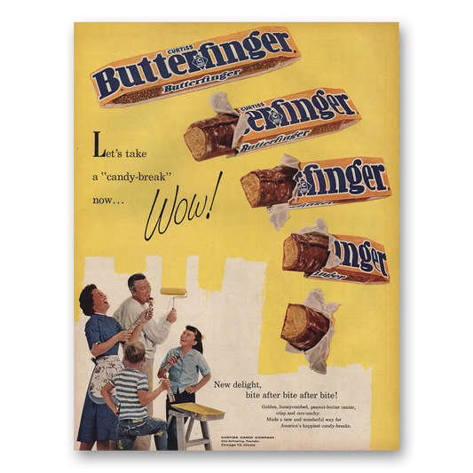 1961 Butterfinger Take a Candy Break Butterfinger Vintage Magazine Print Ad