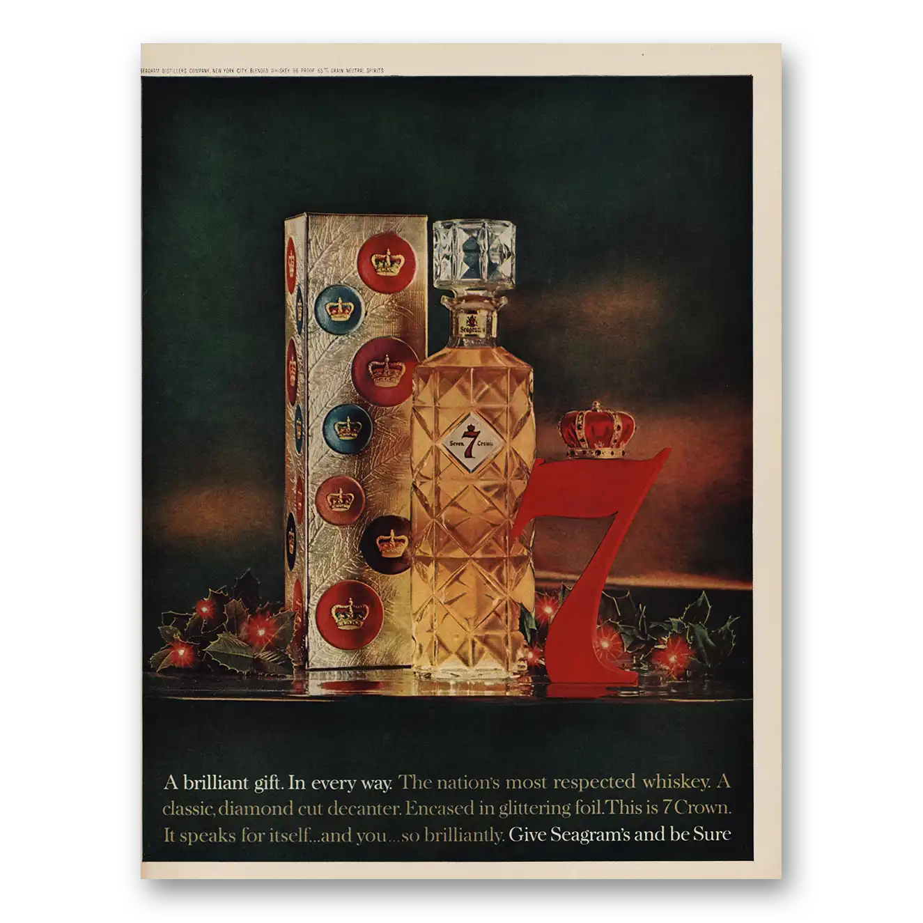 1961 Calvert Reserve Brilliant Gift In Every Way Vintage Magazine Print Ad