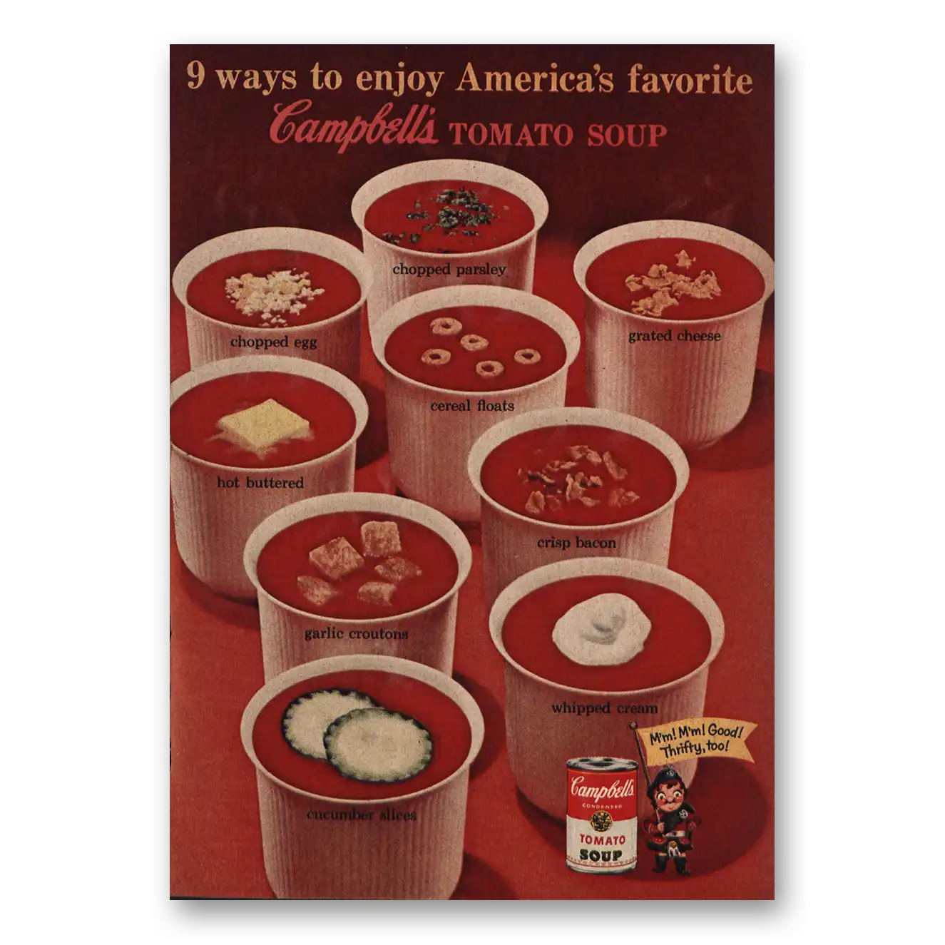 1961 Campbells Tomato Soup Ways Enjoy Americas Favorite Vintage Magazine Print Ad