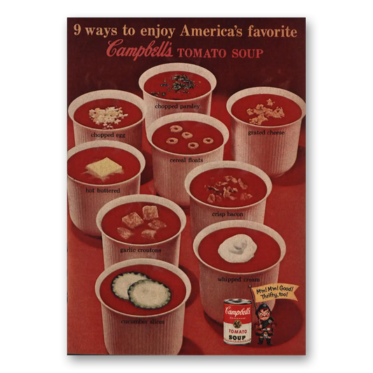 1961 Campbells Tomato Soup Ways Enjoy Americas Favorite Vintage Magazine Print Ad