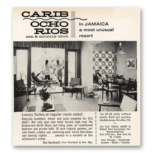 1961 Carib Ocho Rios Resort Most Unusual Vintage Magazine Print Ad