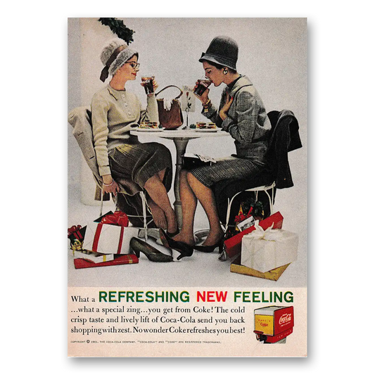 1961 Coca Cola Refreshing New Feeling With a Special Zing Vintage Magazine Print Ad