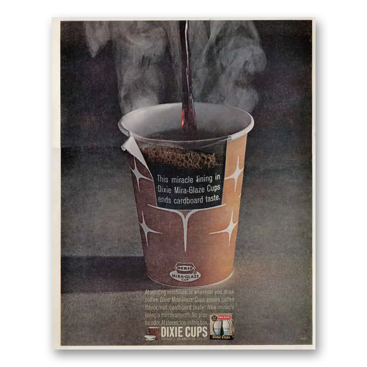 1961 Dixie Cup Miracle Lining Vintage Magazine Print Ad